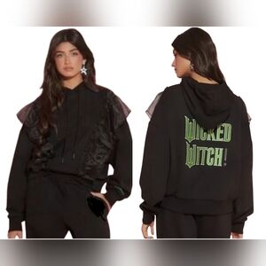 Wicked Witch X For Ever 21 Black Graphic Hoodie Small NWT